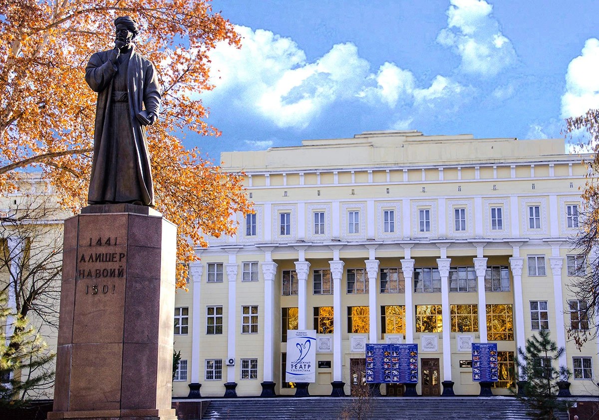 Exhibition hall with ancient manuscripts in a literary museum in Tashkent, Uzbekistan