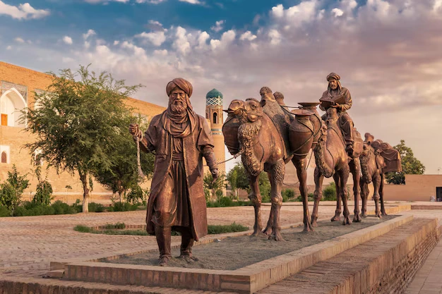 Historical caravans and Silk Road architecture in Uzbekistan